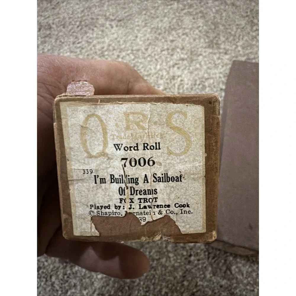 Vintage QRS‎ Player Piano Word Rolls. Lot Of 4. See Pics